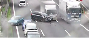 煽り運転の実況見分中にまさかの玉突き事故発生
