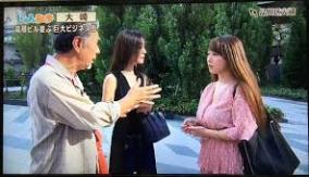 「じゅん散歩」でAV女優の白石茉莉奈が街頭インタビューされる