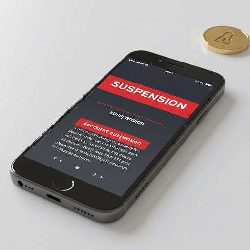 スマホ画面に表示されるSuspensionの文字