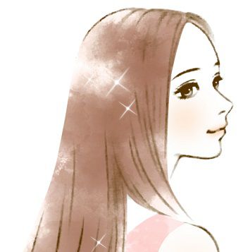 髪のきれいな女性のイラスト