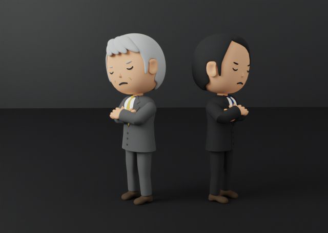 喧嘩する上司と部下