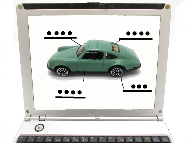 パソコンで見る自動車に関する説明