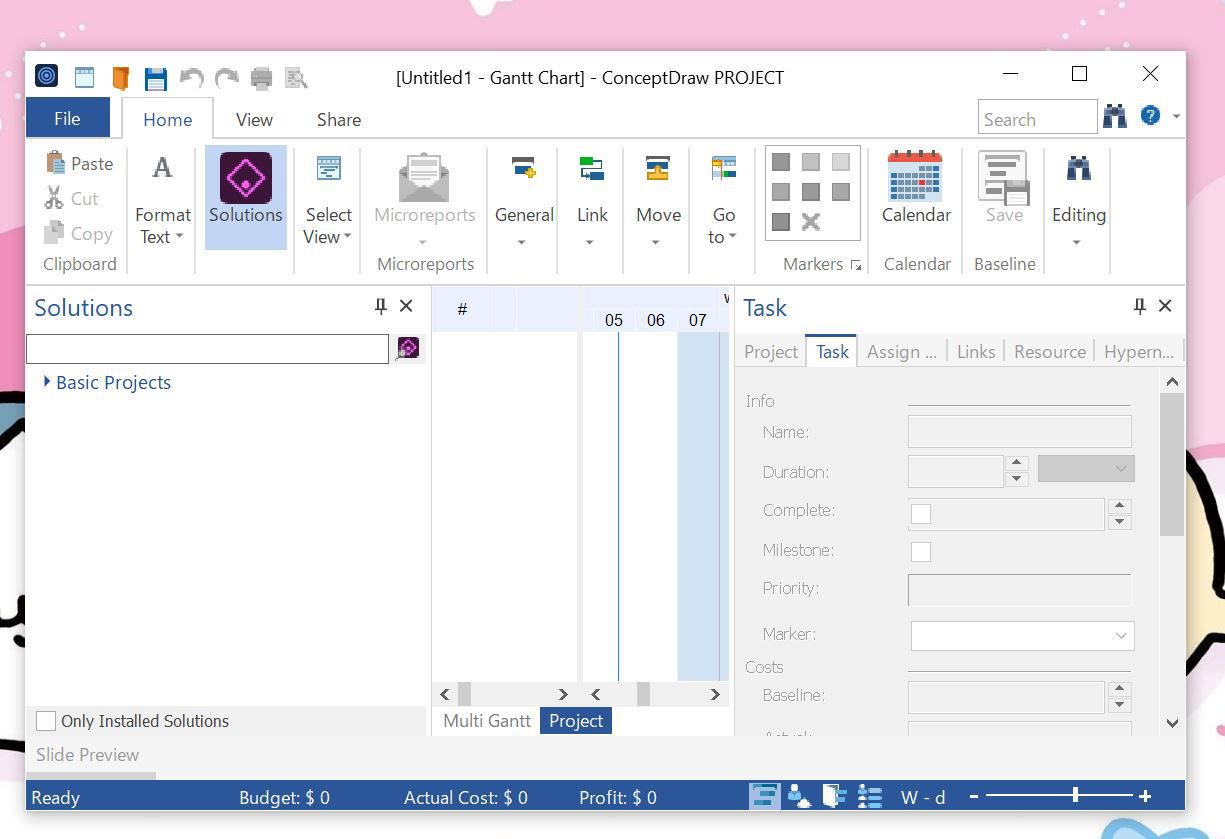 ConceptDraw OFFICEの起動画面