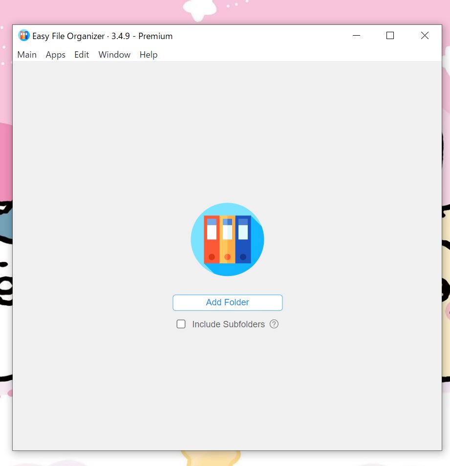 Easy File Organizerの起動画面