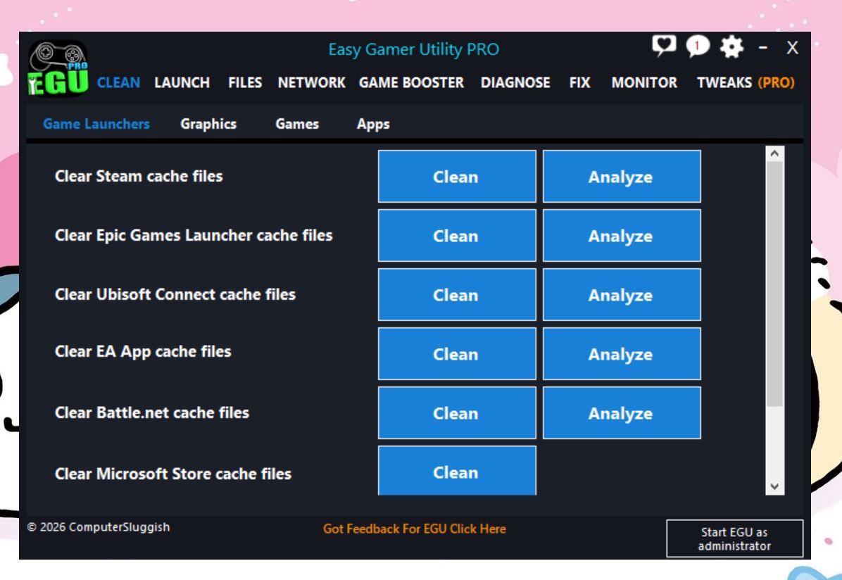 Easy Gamer Utility PROの起動画面
