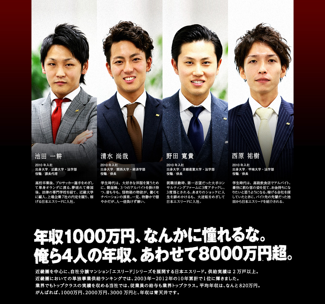 4人の年収あわせて8000万超