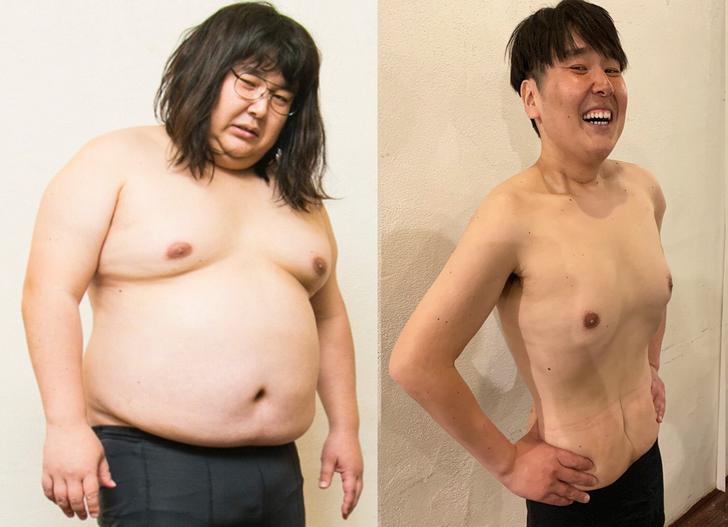 男性ダイエット前後比較