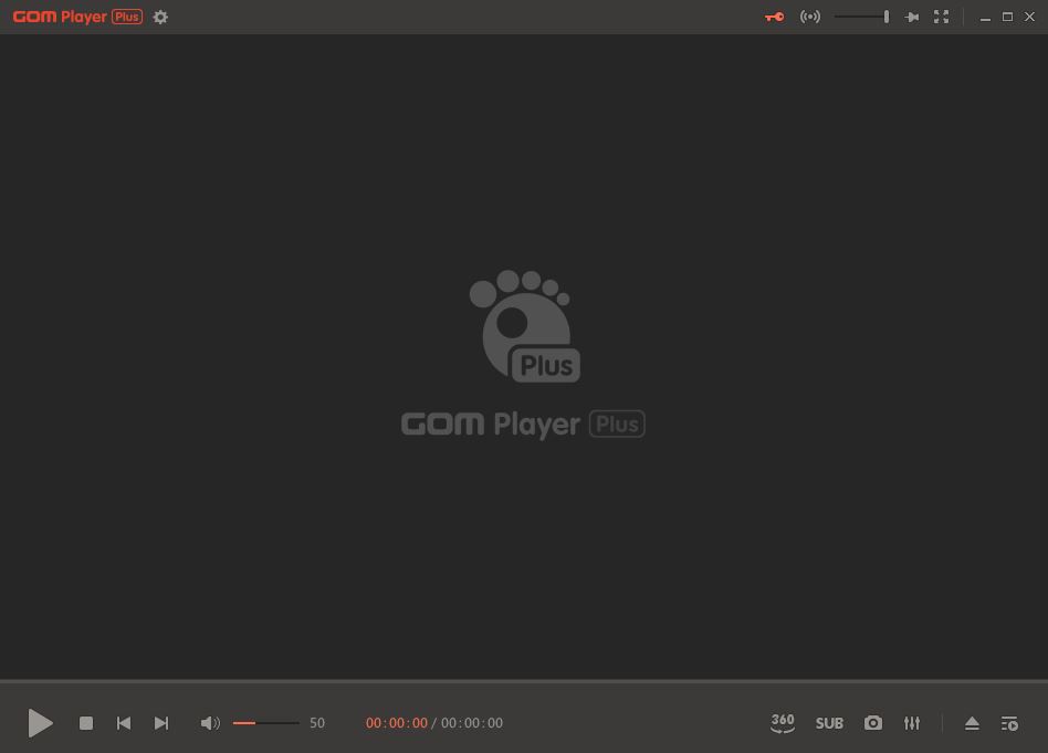 GOM Player Plusの起動画面