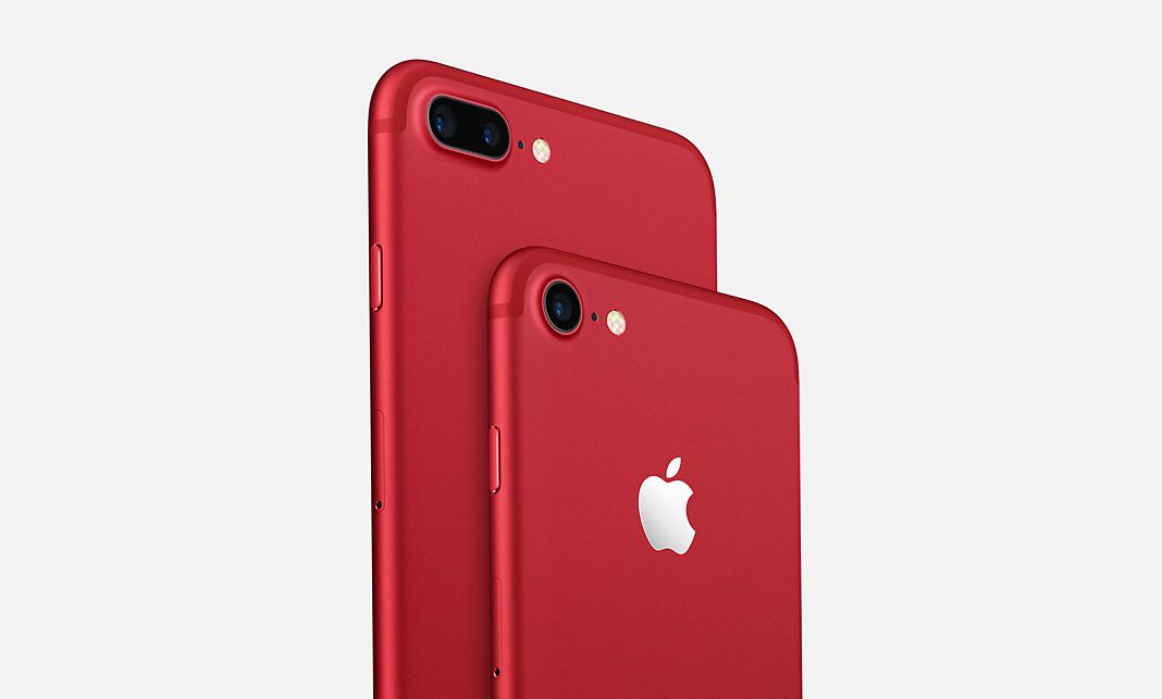 赤いiPhone7