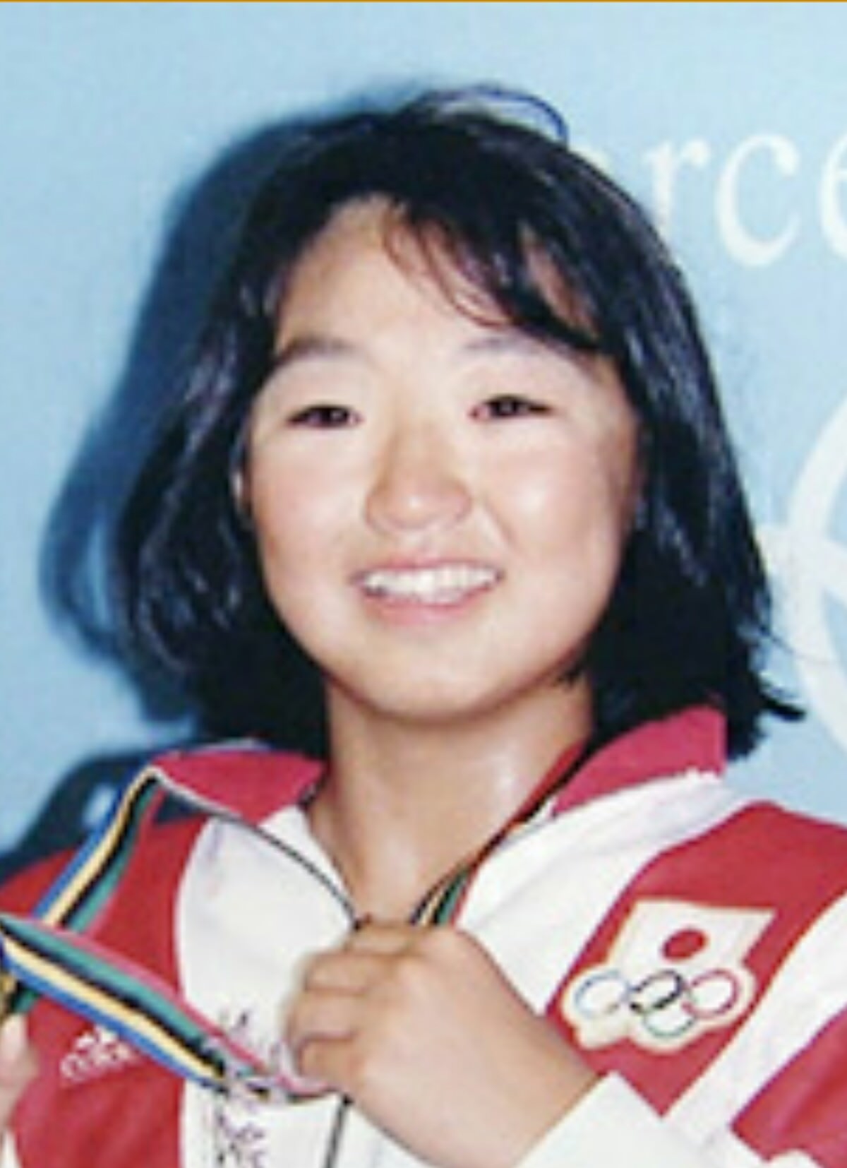 笑顔の少女オリンピック選手