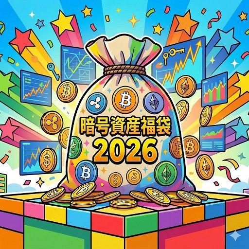 暗号資産福袋2026と書かれた袋