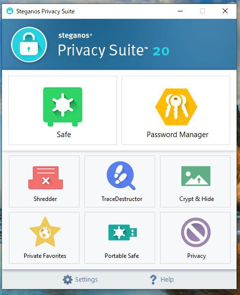 Steganos Privacy Suiteの起動画面