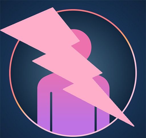 プロフィールマークにピンクの稲妻