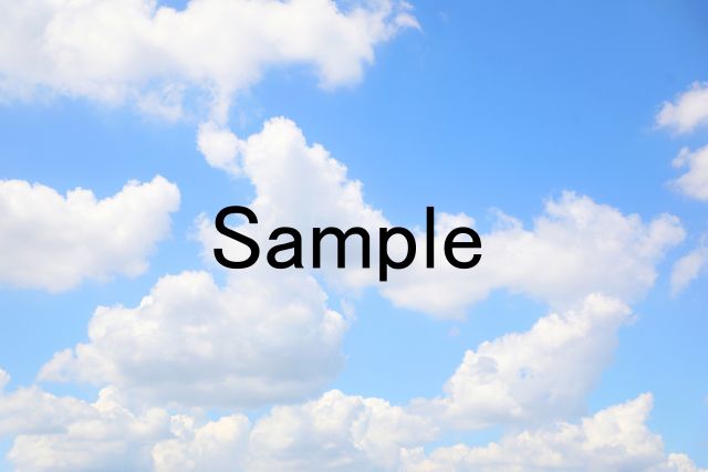 Sampleと書かれた空の画像