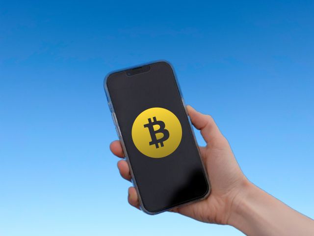 スマホに表示されるビットコイン