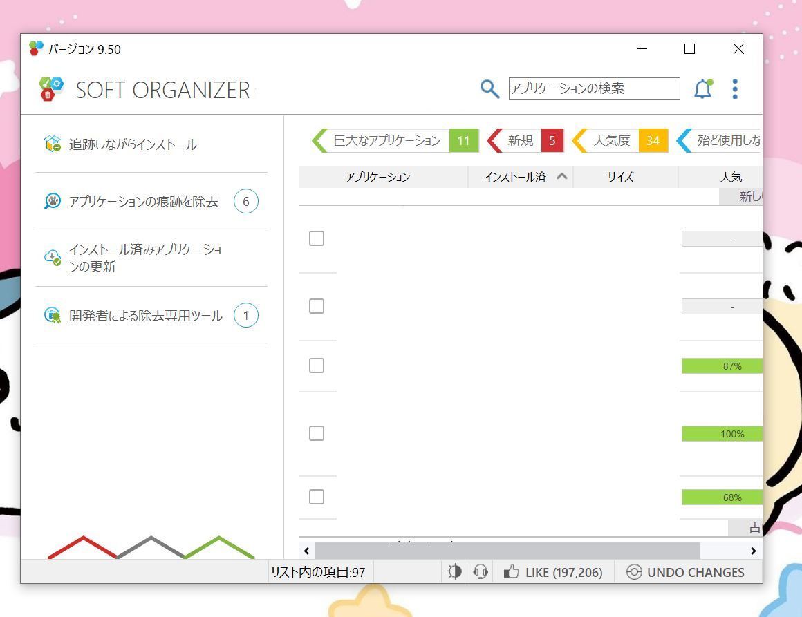 Soft Organizer Proの起動画面