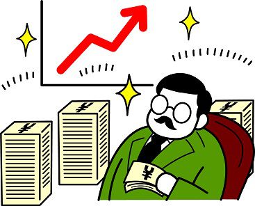 投資に成功してお金持ちになった男性