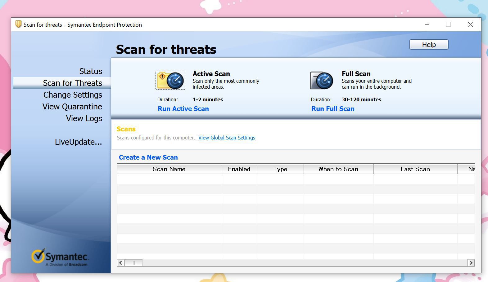 Symantec Endpoint Protectionの起動画面