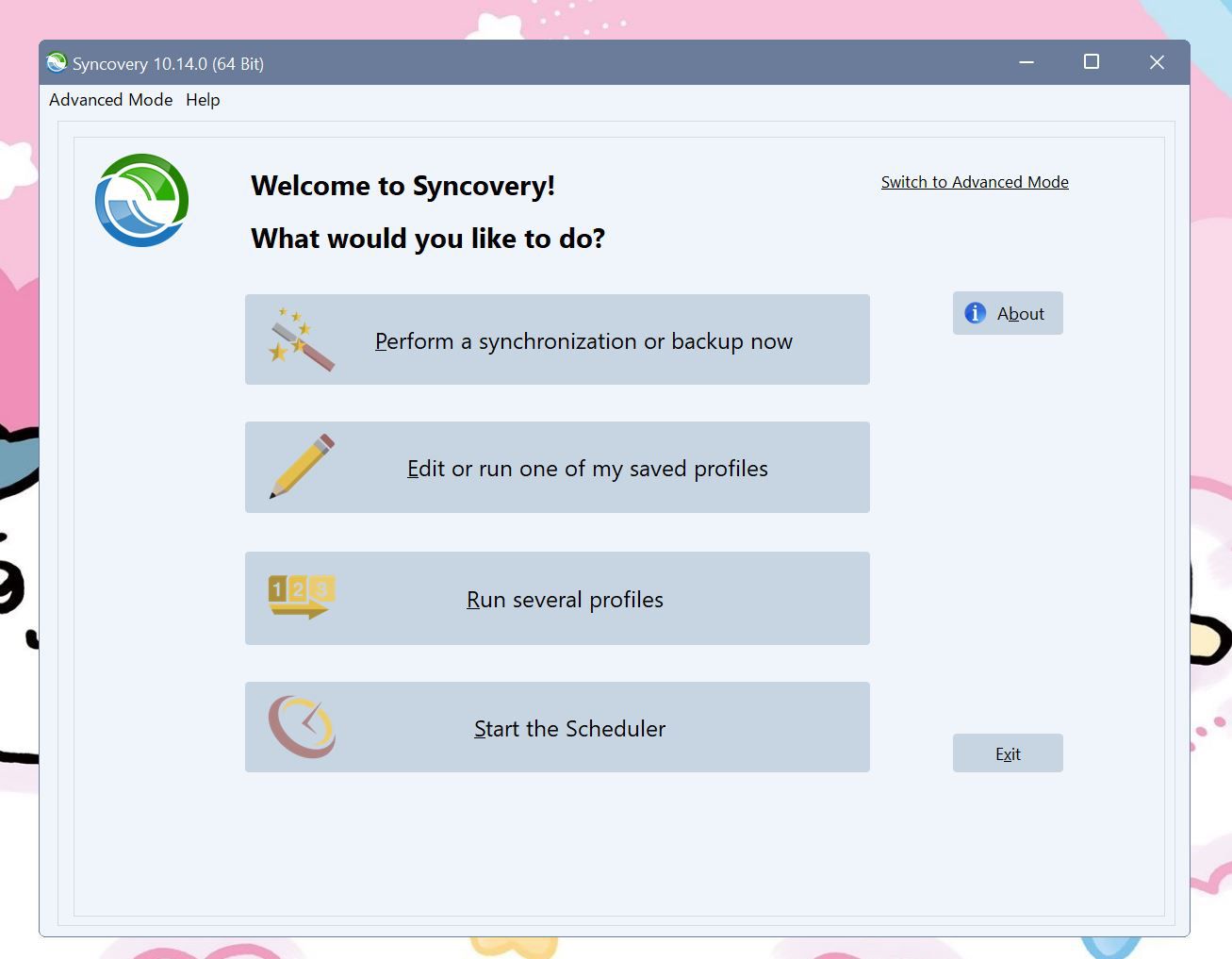 Syncovery Premiumの起動画面