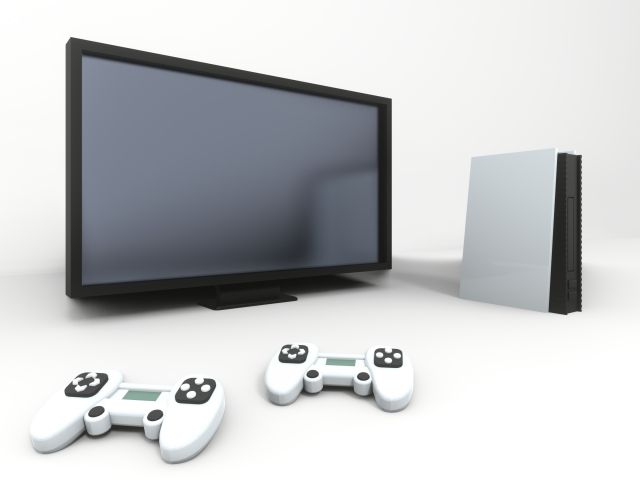 テレビと家庭用ゲーム機とコントローラー