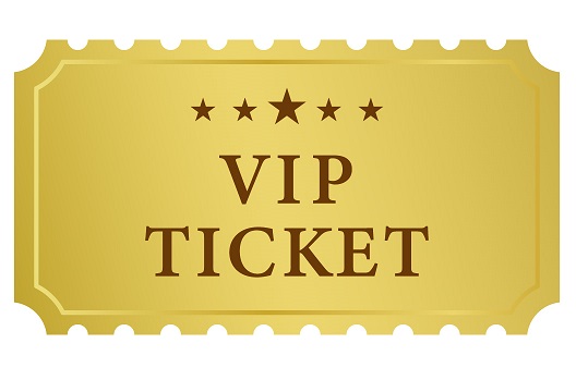 ゴールドのVIPチケット
