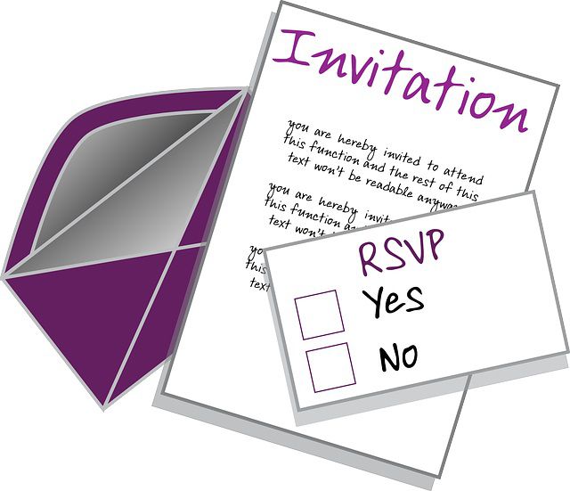 結婚式の招待状のイラスト