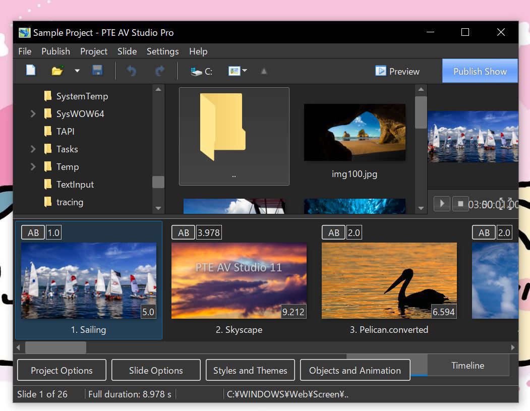 WnSoft PTE AV Studio Proの起動画面