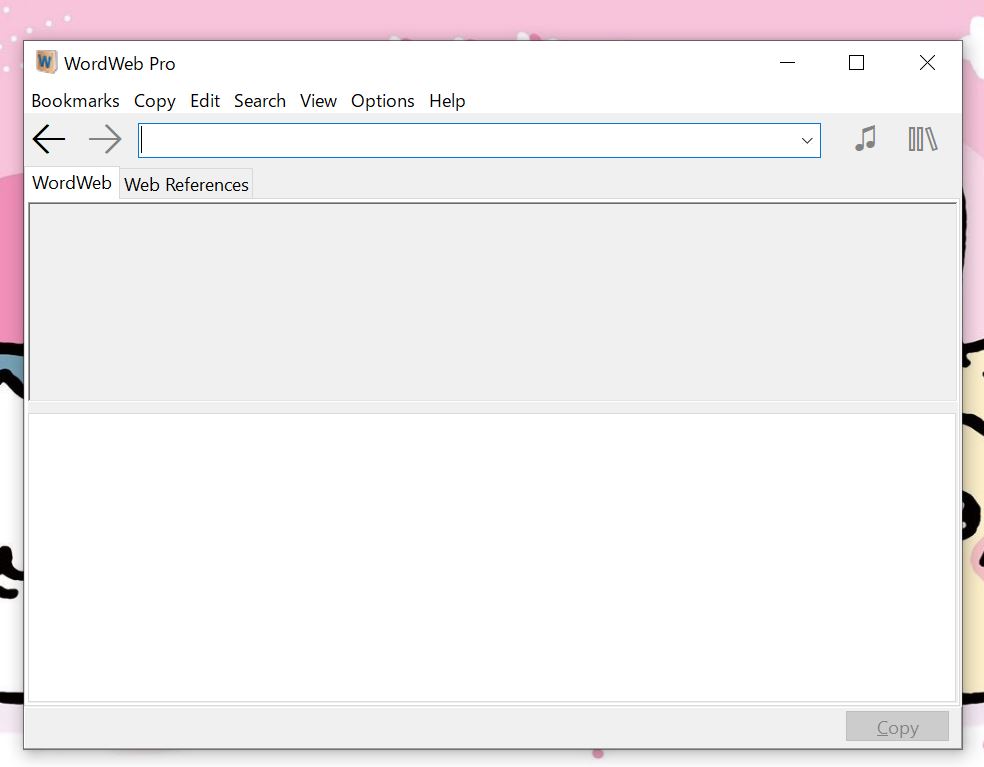 WordWeb Proの起動画面